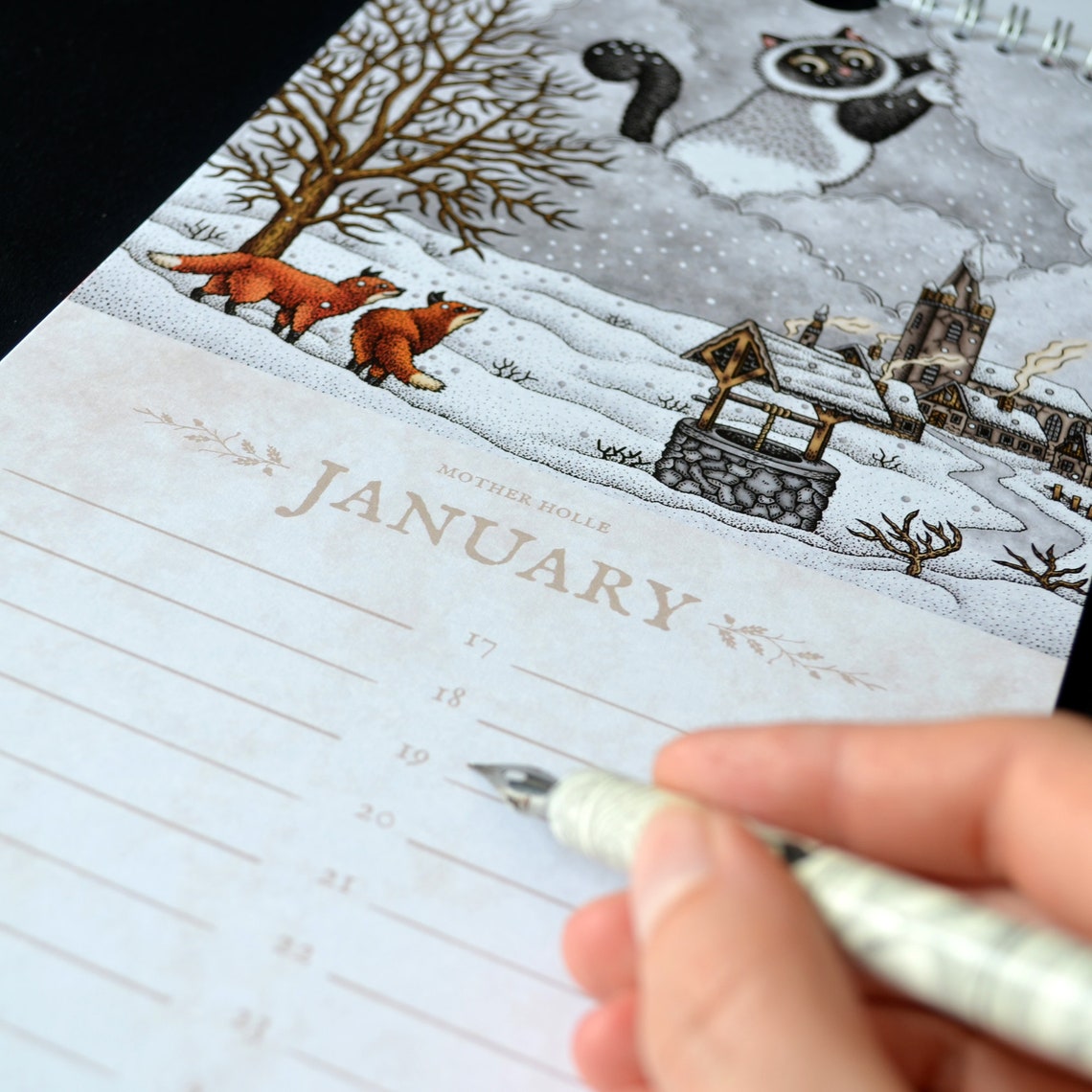 Cat Tales Calendar Birthday Calendar Perpetual Calendar Etsy