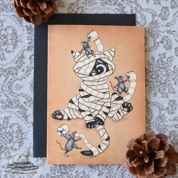 Toilet Mummy Cat Card Gothic Birthday Card Black Cat - Etsy Toilet Mummy Cat Card Gothic Birthday Card Black Cat - Etsy