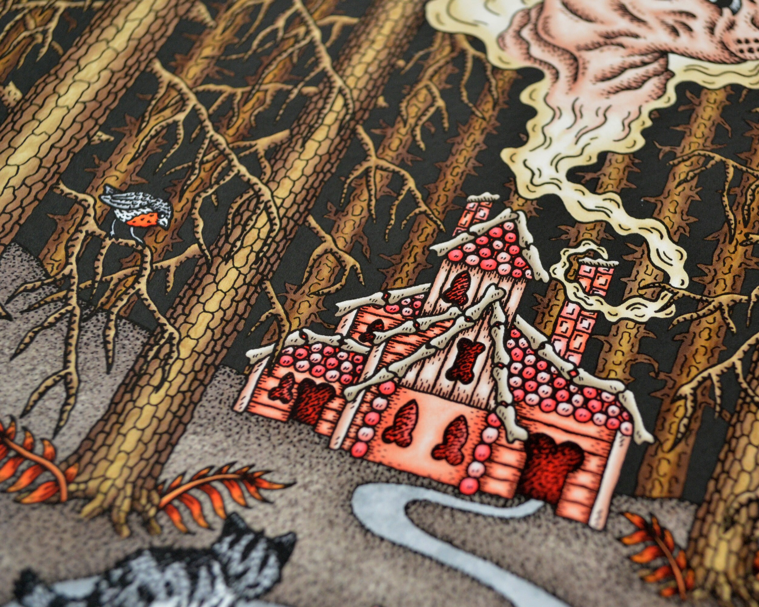 Hansel and Gretel Art Print Fairy Tale Illustration Sphynx | Etsy