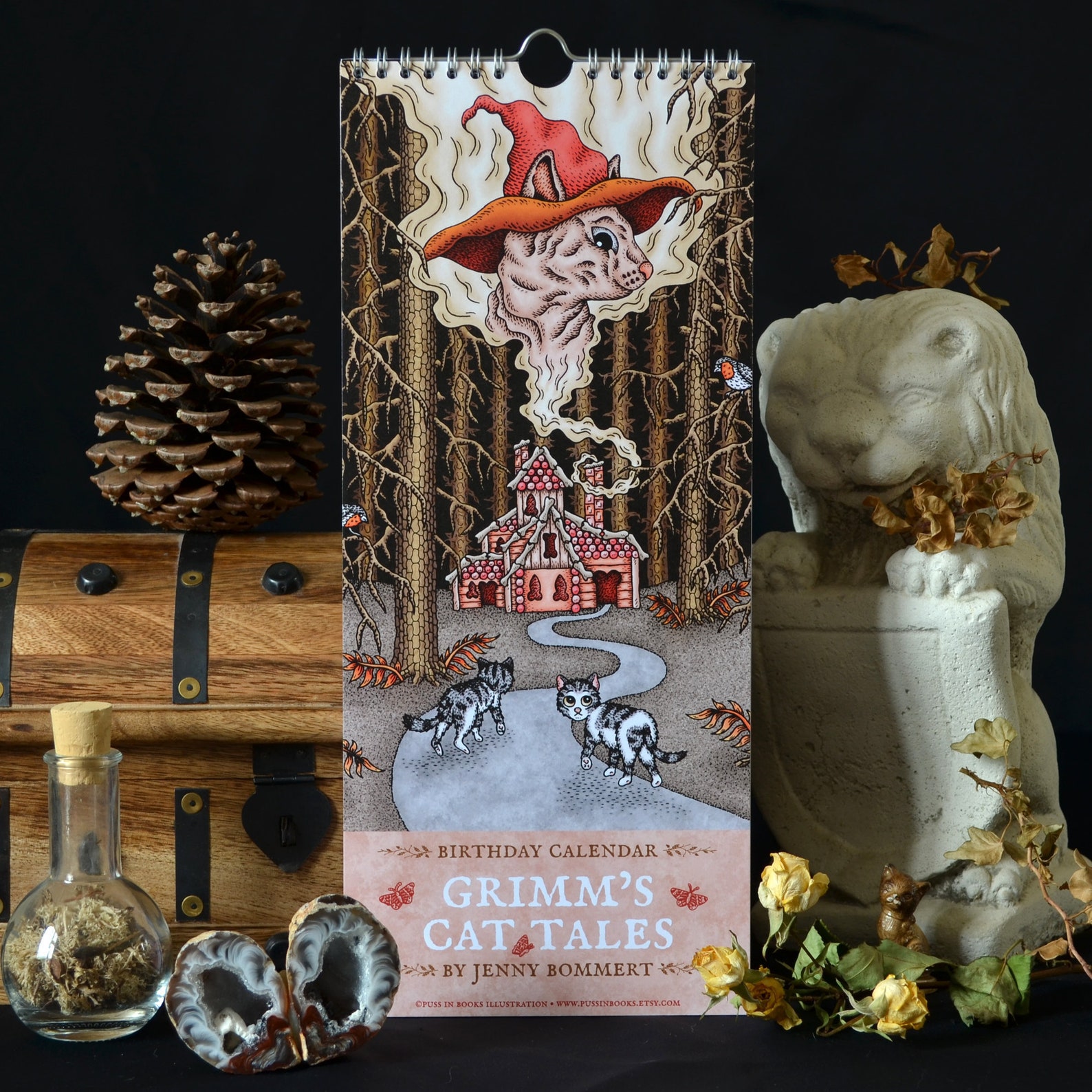 Cat Tales Calendar Birthday Calendar Perpetual Calendar Etsy