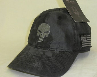 Hittings Punisher Skull Sandwich Peaked Hat/Cap Black