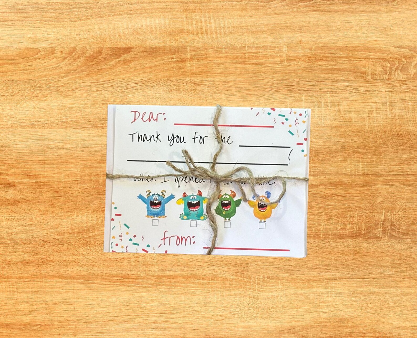 Kids Fill in the Blank Thank You Cards - Etsy