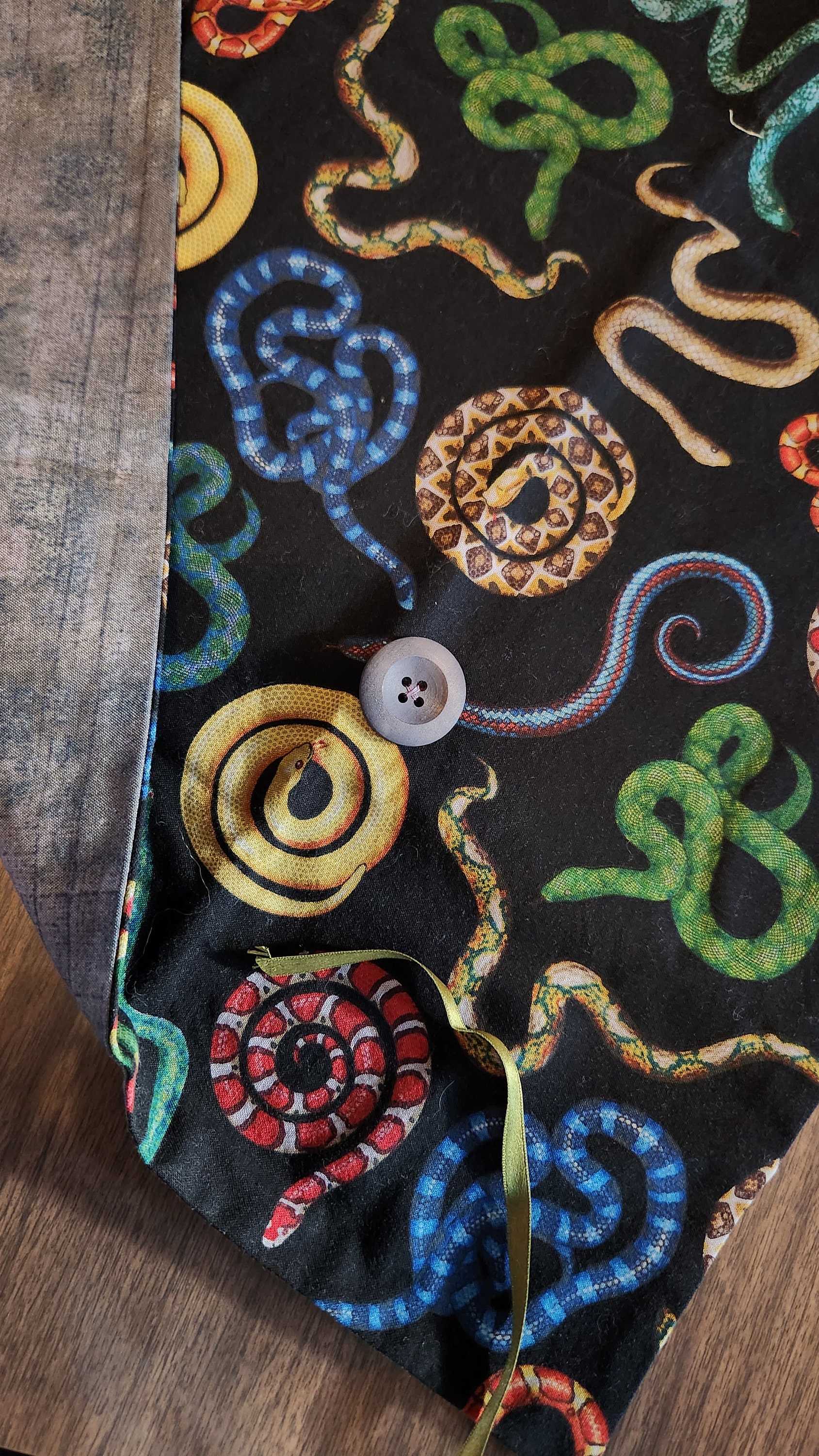 Hand Made Snake Tarot/oracle Deck Wrap/ Divining Cloth. 18