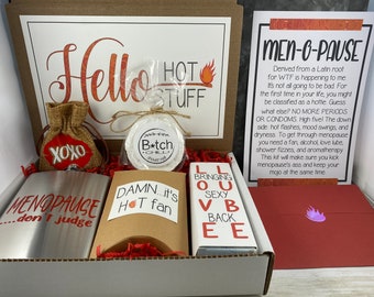 Menopause Survival Kit, Funny Mother’s Day Gift, Humorous Hot Flash Kit, Hello Hot Stuff Kit, Funny Birthday Gift for Her, Mom’s Birthday