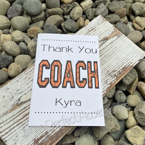 Personalized Basketball Coach Thank You Card, Thanks Coach, Basketball Coach Greeting Card, Players to Coach Thank You Card