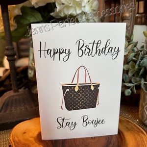 Happy Birthday Stay Boujee Card, Birthday Card for Her, Best Friend Card