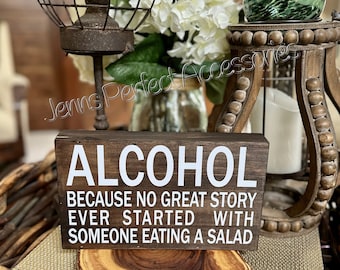 Funny Bar Sign, Rustic Bar Sign, Wood Sign, White Elephant Gift