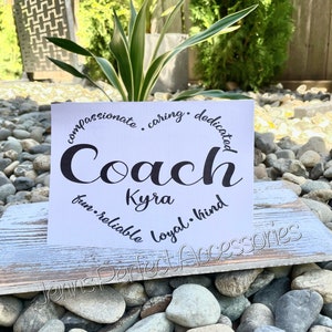 Personalized Coach Thank You Card, Thanks Coach, Coach Greeting Card, Players to Coach Thank You Card