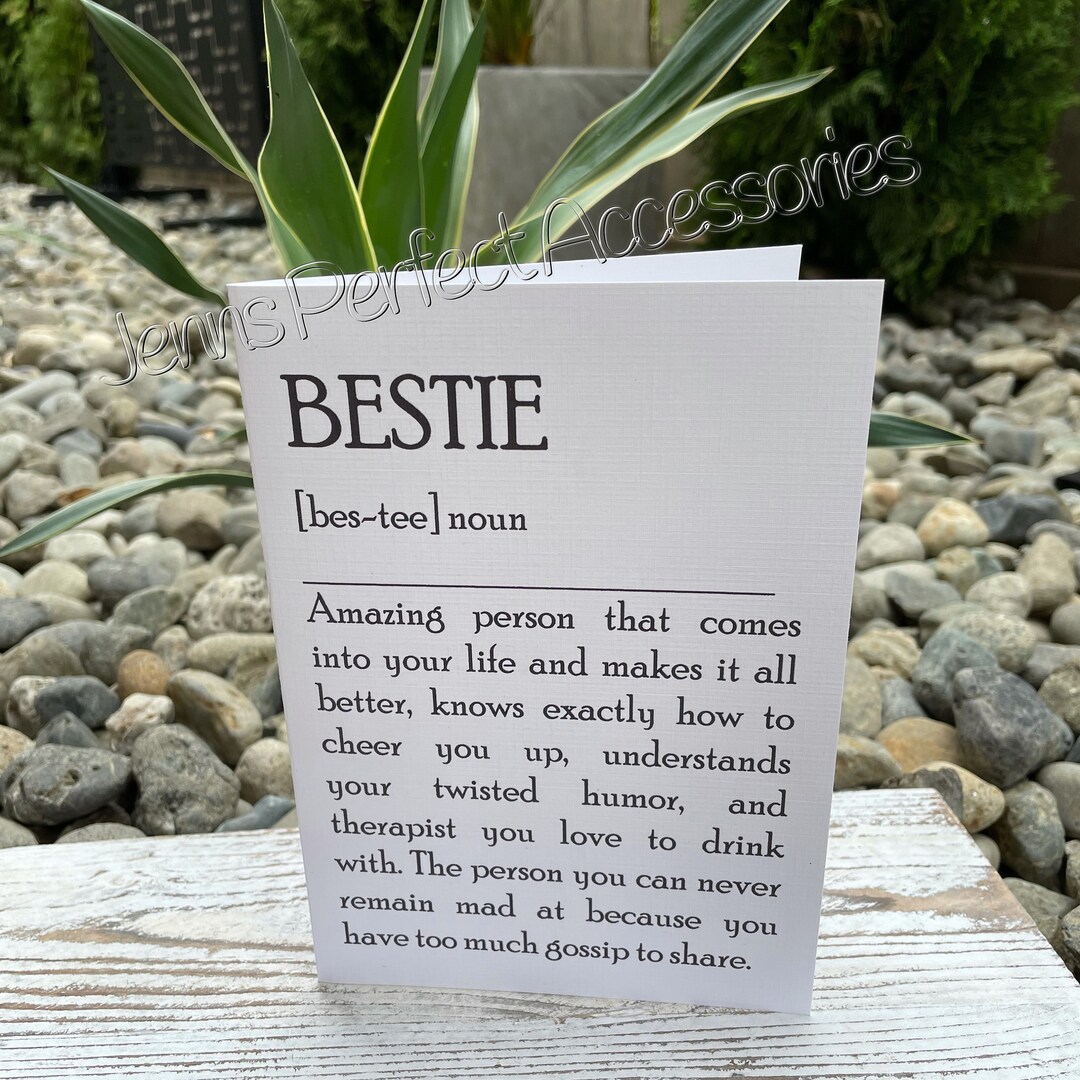  Best Friend Card, Card for Your Bestie, Card for Best Friend, Friends ...