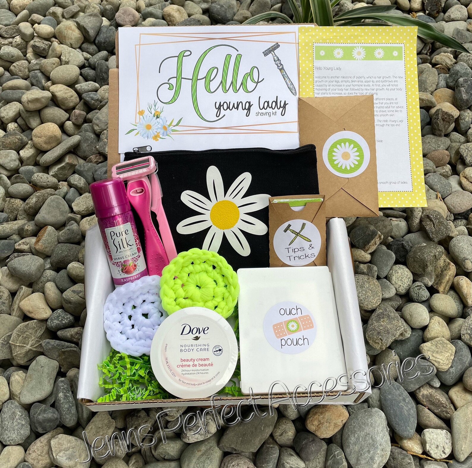 First Shave Kit for Girls Hello Young Lady Shaving Kit Etsy