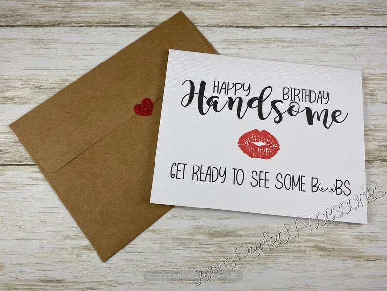 Funny Adult Birthday Card For Boyfriend – Rude Humor By Fat Flamingos