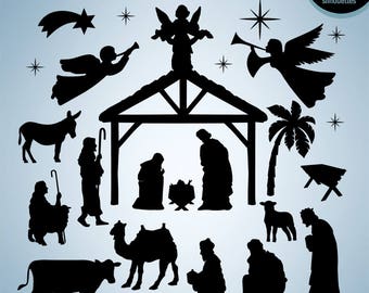Download Nativity silhouette | Etsy