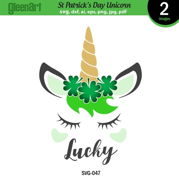 Download St Patricks Day Unicorn Unicorn Svg Lucky Svg Cut File | Etsy