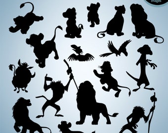 Lion king silhouettes for t-shirt, Clipart Lion, Digital Clipart, Lion Png File, Scrapbooking elements, svg, ai, eps, png INSTANT DOWNLOAD