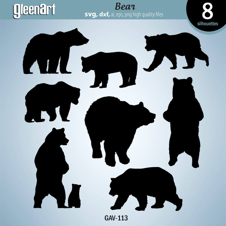 Download Bear Silhouette Bear Svg Silhouette Bear Svg File Digital Etsy