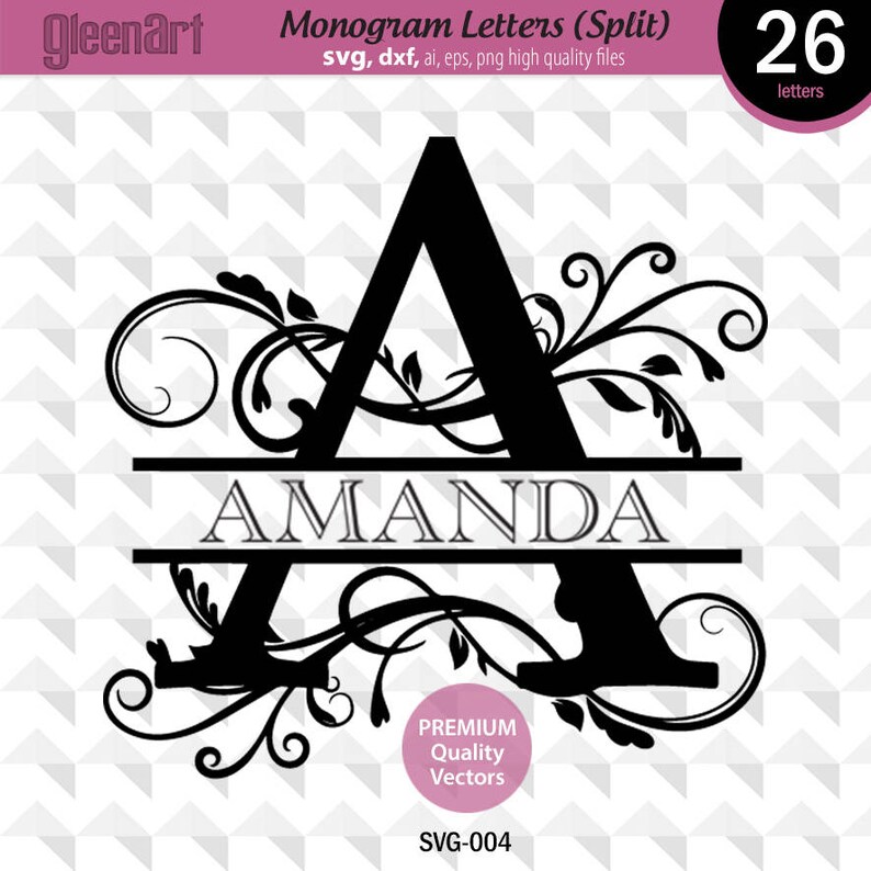 Download Split Monogram svg Monogram svg Split letter svg Split | Etsy