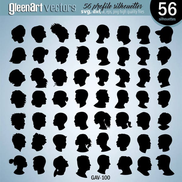 Vector Head Head Silhouette - Etsy