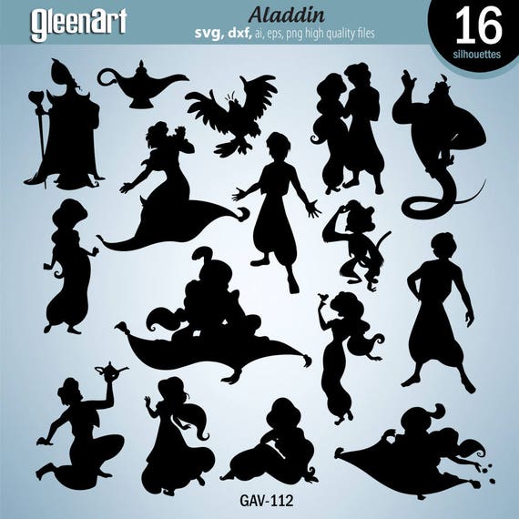 On Sale Aladdin Silhouette Aladdin Svg Digital Clipart Etsy
