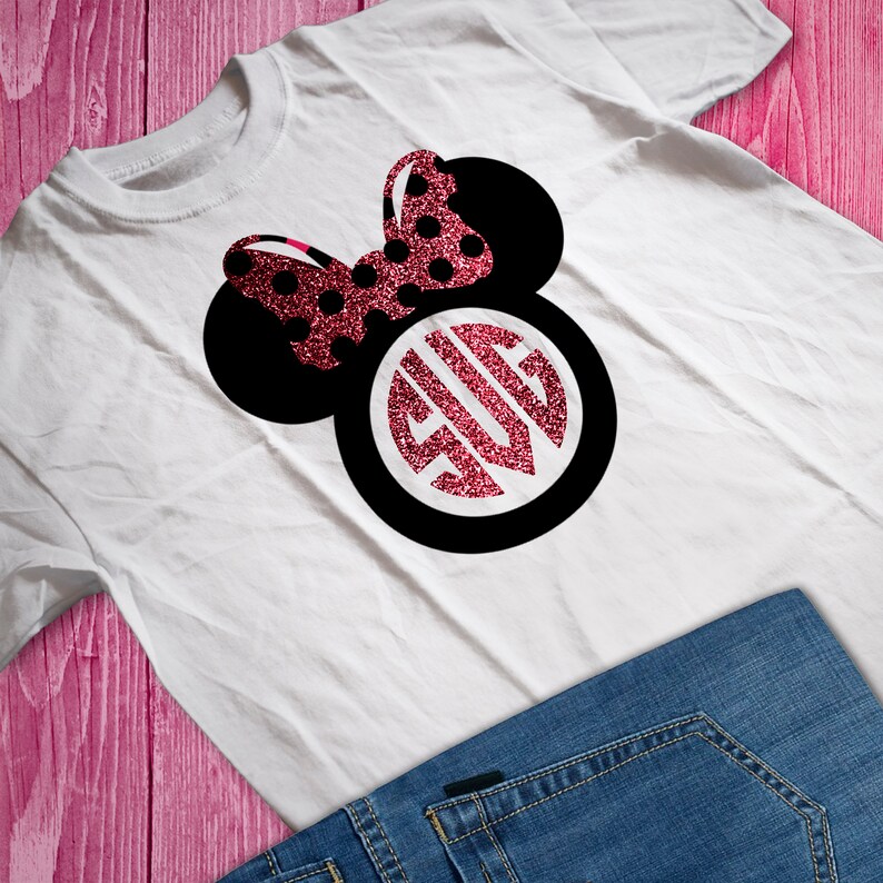 Disney monogram svg minnie mouse svg minnie mouse ears etsy