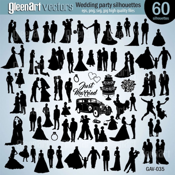 Wedding day svg design premium wedding silhouette png svg vector digital file shirt apperal bag sticker cricut prepared file