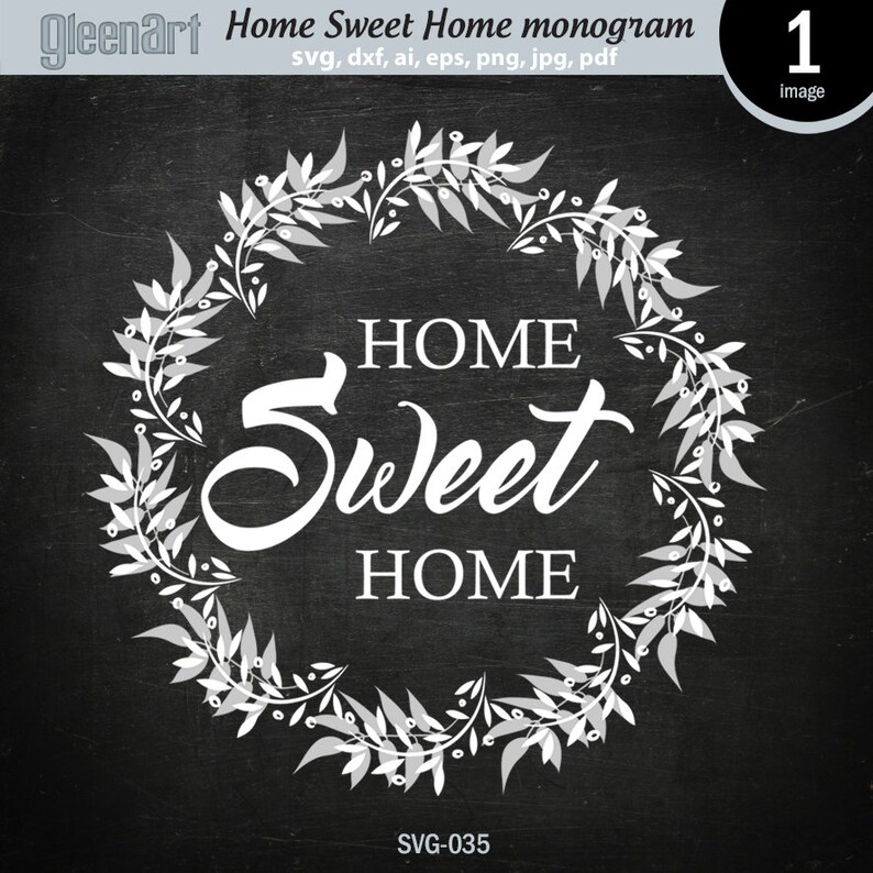 Download Home Sweet Home Svg Wreath Svg Home Decor Svg Cutting File ...