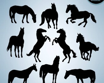 Svg cheval, svg silhouette cheval, cheval Svg, fichiers svg de coupe, fichiers numériques coupés, clipart cheval, Silhouette Svg, Eps, SVG, TÉLÉCHARGEMENT IMMÉDIAT