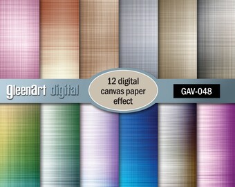 Sale - Canvas effect, Textile effect, Digital Papers - 12 Printable Backgrounds for Scrapbooking, Card, Books, Bags making