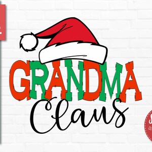 Abuela Claus SVG, DXF Png Eps Navidad Cut Archivo