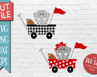 Elefant Fußballwagen SVG und Studio-Dateien für Cricut, Silhouette, Vinyl Cutter und Siebdruck
