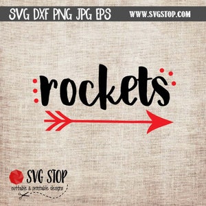 Rockets Mascot Mini Bundle - SVG, DXF, PNG, Jpg, Eps - Clip Art Cut ...