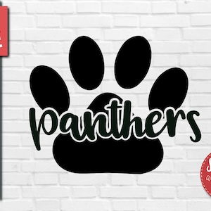 Panther Paw Cut Out - SVG, DXF, PNG, Jpg, Eps - Clip Art Cut File - Silhouette, Cricut, Sublimation Printing - Instant Digital Download