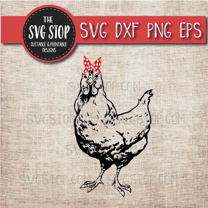 Download Animal Bandana Design Chicken Svg Dxf Png Eps Clipart | Etsy