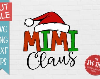 Mimi Claus SVG, DXF Png Eps Christmas Cut File
