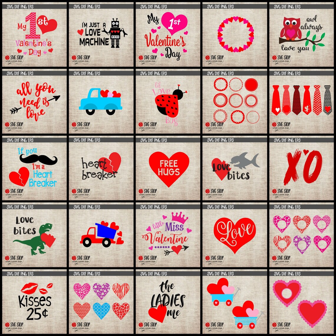 Download Valentines Day Bundle SVG DXF PNG Eps Clip Art Cut Files ...