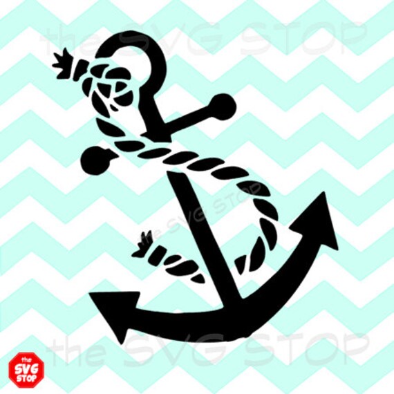 Download Items similar to Anchor with rope design SVG and studio ...