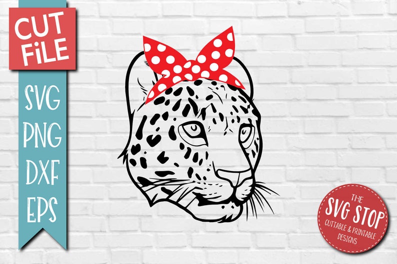 Download Cheetah Leopard Bandana Animal Bandana Design Svg Dxf Png | Etsy