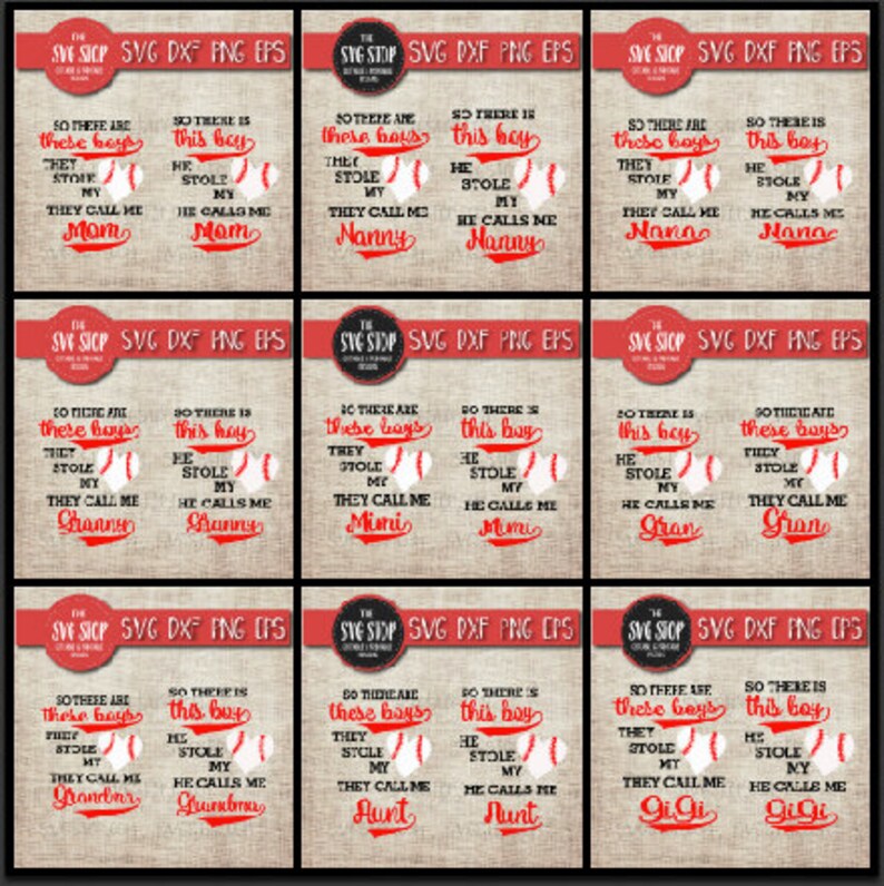 Download Baseball Svg Baseball Bundle Mom Nana Nanny Gran Clipart ...