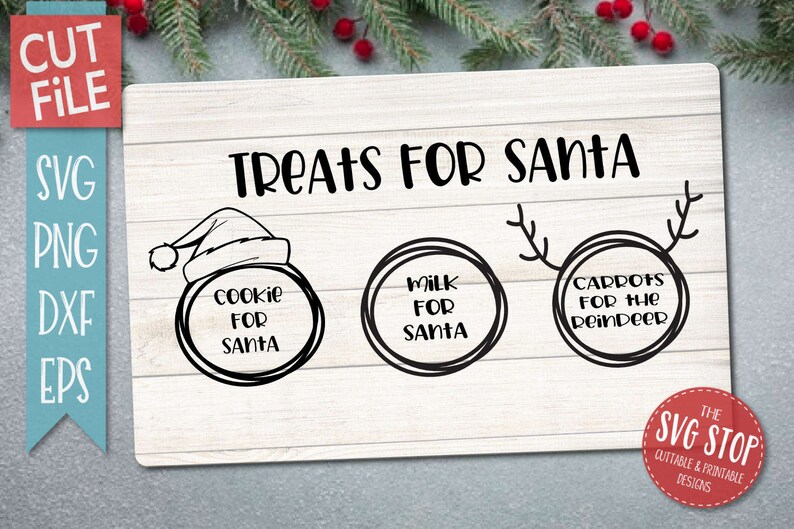 Download Santa Tray Bundle Cookie Plate SVG DXF Png Eps Christmas ...