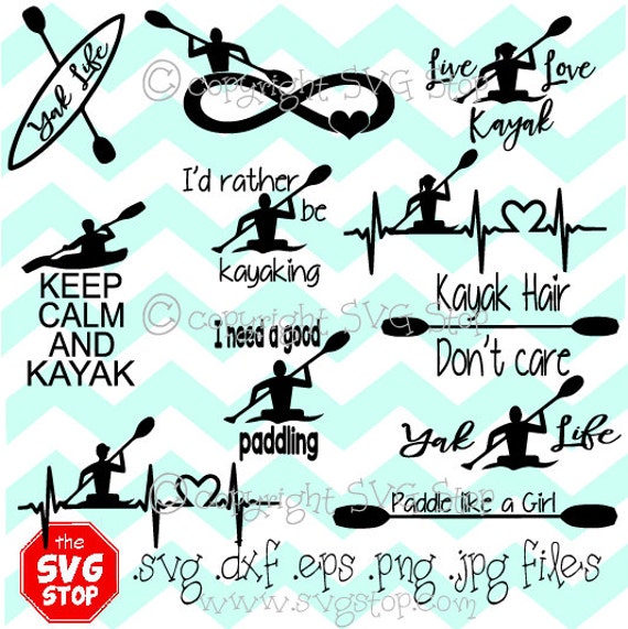Download Kayak Bundle SVG and studio files for Cricut Silhouette | Etsy
