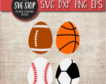 Sports Eggs - Easter SVG - Svg Dxf Png Eps - Clipart - Cut File - Cricut - Silhouette - Vinyl - Sublimation Printing
