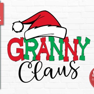 Abuela Claus SVG, DXF Png Eps Navidad Cut Archivo