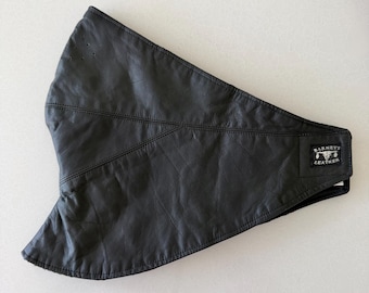 Vintage Barneys Leather Motorcycle Wind Deflector / Face Mask