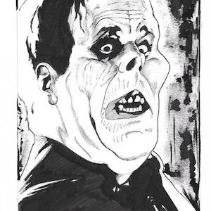 Phantom of the opera original artwork portrait illustration
