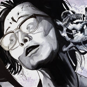 Tetsuo: The Iron Man horror movie original art Portrait and fine art prints