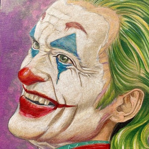 Illustration originale tirée par la main de portrait de Joker