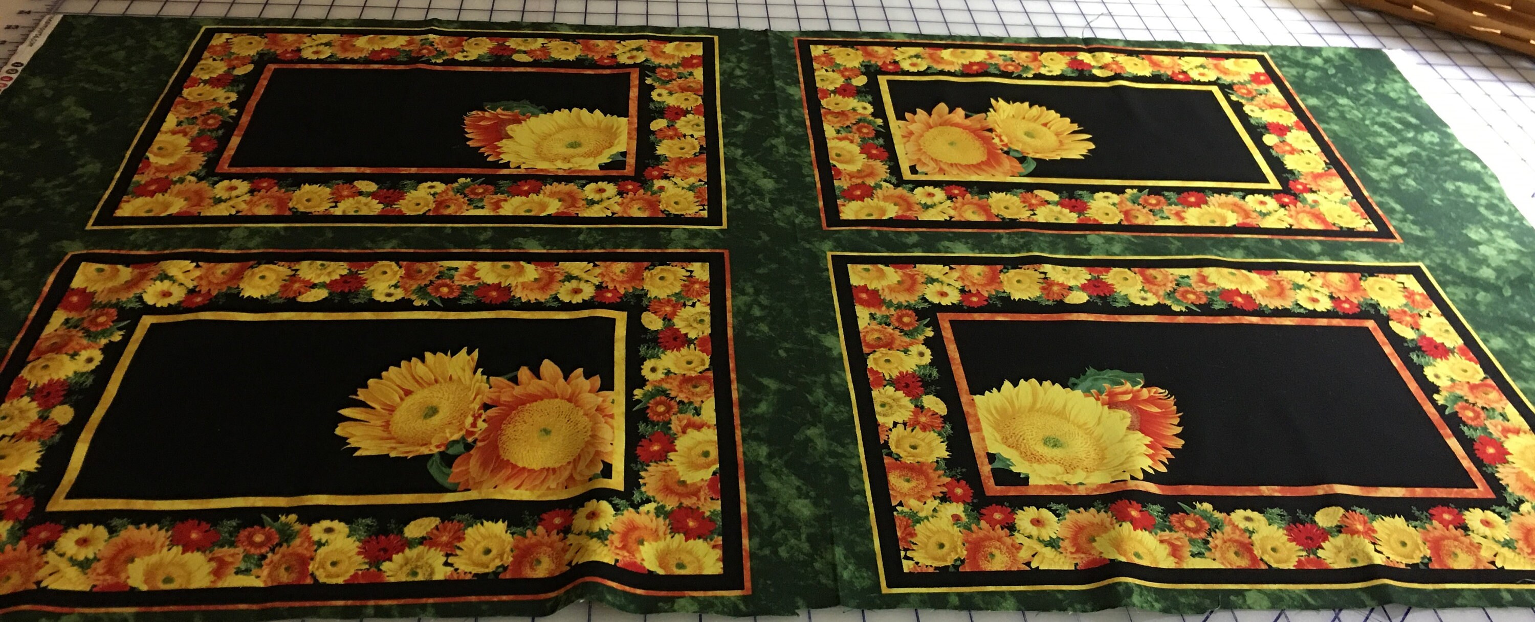 Fabric Panel Sunshower Placemat Panel Etsy