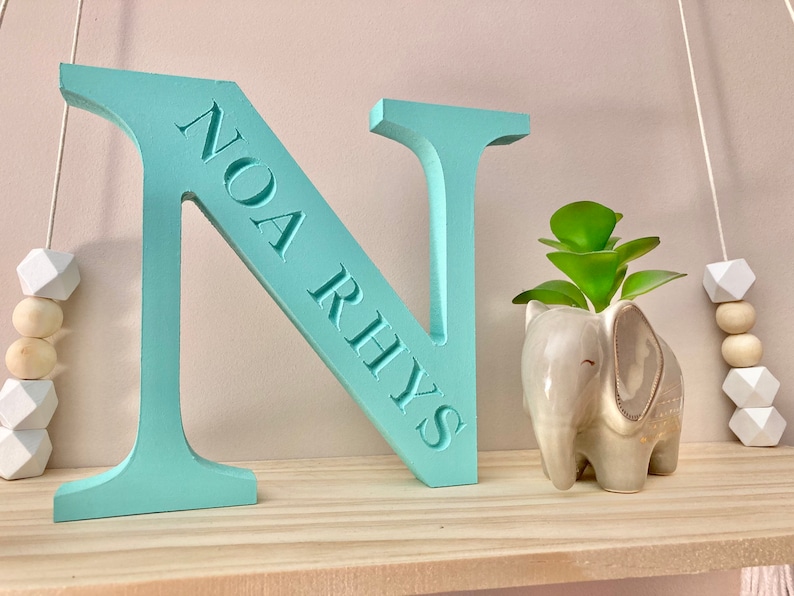 Nursery room 15cm 3-4 week turnaround Nursery decor New Baby Gift New baby Boy Wooden Letters Personalised Gift New Baby Girl
