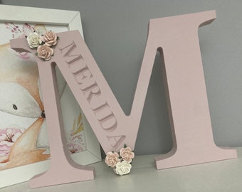 Freestanding letters, Nursery decor,New Baby Gift, Personalised Gift, Baby name Announcement, New Baby Girl, Nursery room,  Girls Room Decor