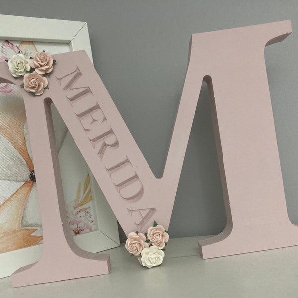 Freestanding letters, Nursery decor,New Baby Gift, Personalised Gift, Baby name Announcement, New Baby Girl, Nursery room,  Girls Room Decor