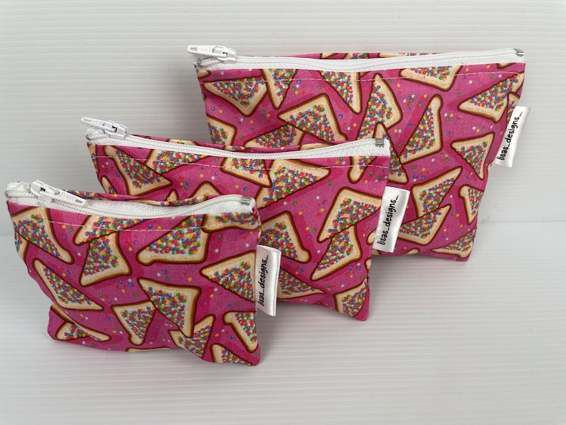 Fairy Bread Purses Cute Laura Wayne Fabric, Zipper Pouch, Australian Made Coin Purse Cotton pouch with nylon zipper 3 different sizes avail image 1